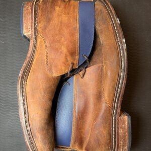 Public Opinion Men's Brown Suede/Leather Chukka Boots Blue Trim US 14 M